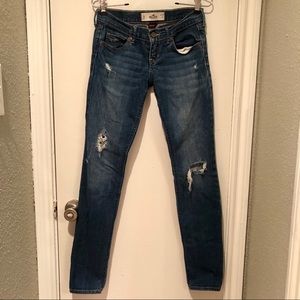 Hollister Girls SoCal Stretch Ripped Jeans Size 1R